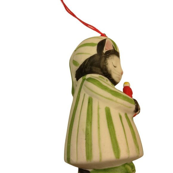 Kitty Cucumber Ornament Ellie Nightgown Schmid Shackman Ceramic Figurine 1985 - Picture 3 of 9